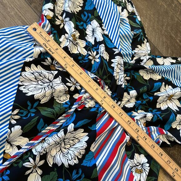 Bobeau Women's Floral Striped Print Dolman Sleeve Maxi Dress Size XL - Picture 6 of 9